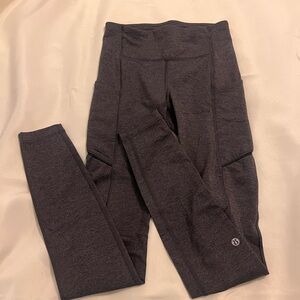 Lululemon Athletica Gray Leggings High Waist, Pockets, 28” inseam